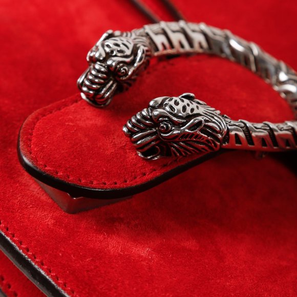 *SOLD* Gucci Dionysus Red Suede Medium GG Shoulder Bag - Picture 6 of 10